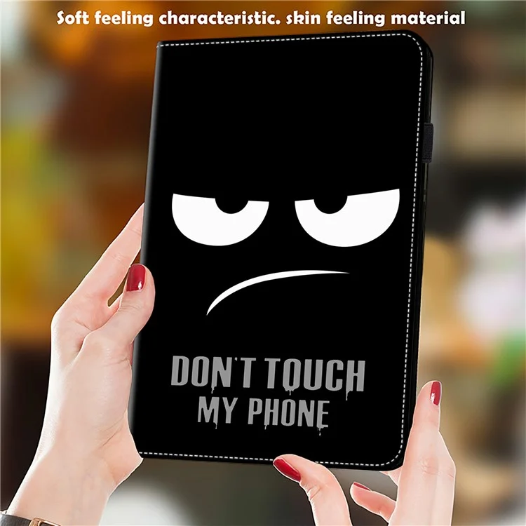 For Honor Pad X8a Case Pattern Printed Leather Tablet Cover with Card Slot - Don't Touch My Phone