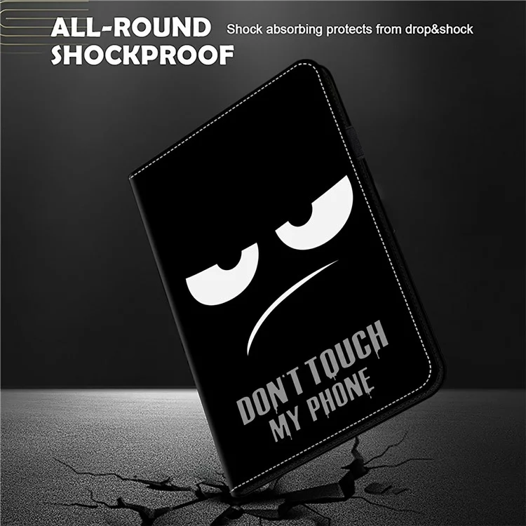 For Honor Pad X8a Case Pattern Printed Leather Tablet Cover with Card Slot - Don't Touch My Phone