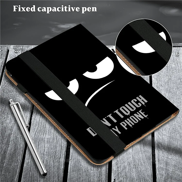 For Honor Pad X8a Case Pattern Printed Leather Tablet Cover with Card Slot - Don't Touch My Phone