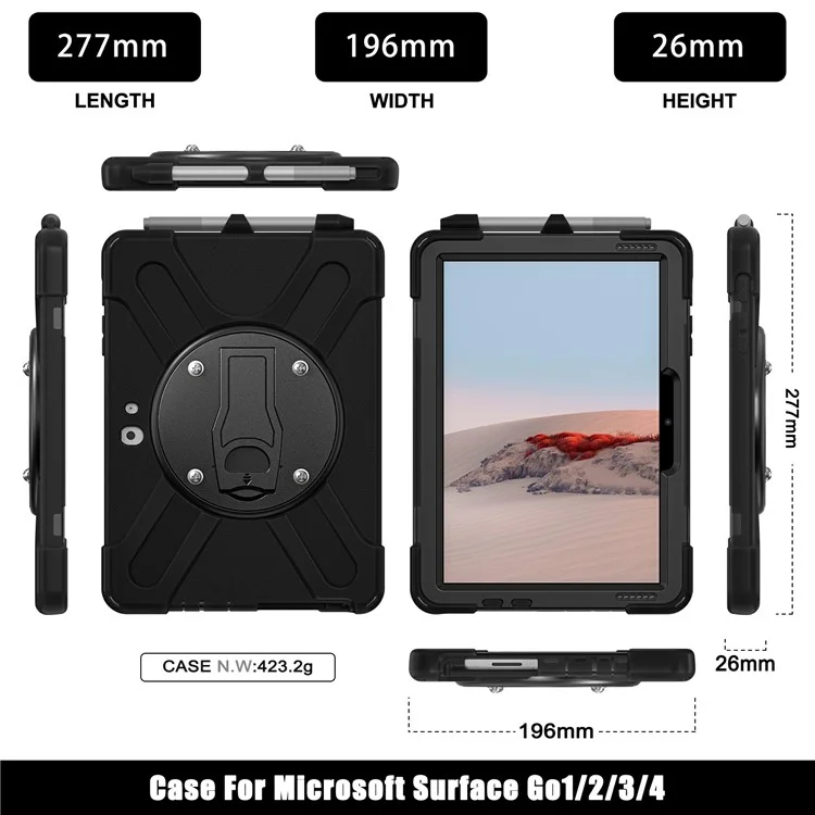 Kickstand Case for Microsoft Surface Go 4 / 3 / 2 10.5 inch / Surface Go PC+Silicone Tablet Cover