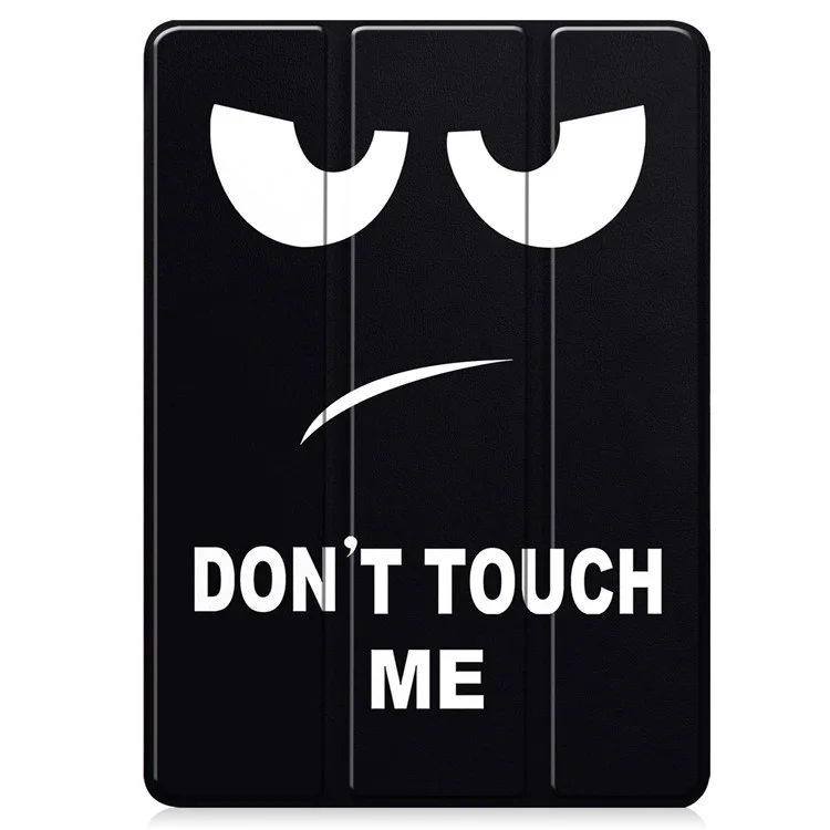 For Xiaomi Pad 7 Pro  /  Pad 7 Tablet Case Pattern Printing Tri-Fold Stand Leather+TPU Cover with Pen Holder - Don't Touch Me