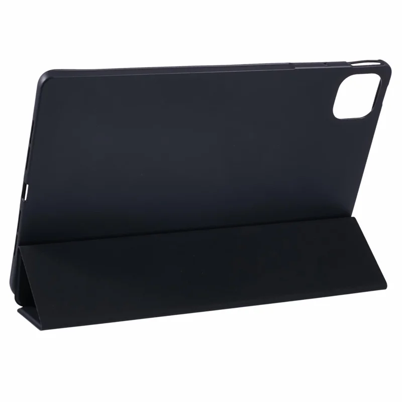 For Honor Pad GT Pro Case PU Leather+Silicone Tri-Fold Stand Tablet Cover - Black