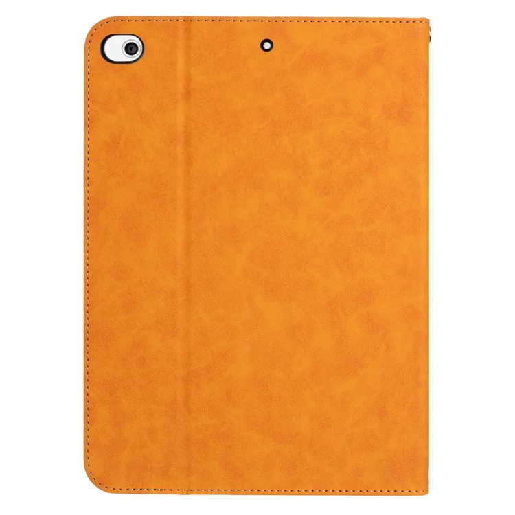 For iPad mini (2019) 7.9 inch / 4 / 3 / 2 / Mini Wallet Case Auto Wake / Sleep Leather Flip Tablet Cover Cowhide Texture - Yellow
