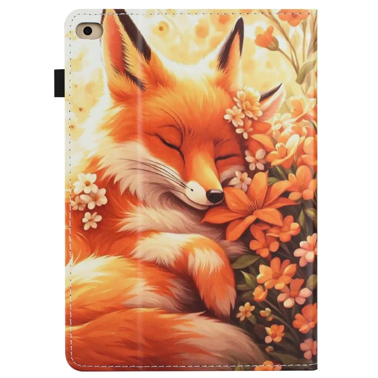 Funda para Tablet para iPad 10.2 (2021) / (2020) / (2019) / iPad Air 10.5 pulgadas (2019) / iPad Pro 10.5 pulgadas (2017) Cubierta de cuero con estampado - Zorro floral