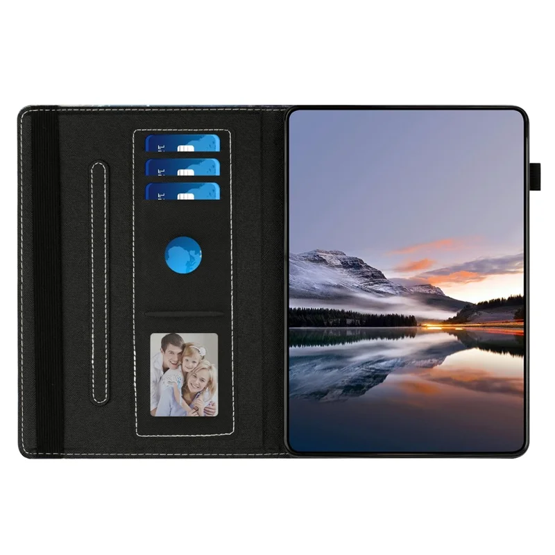 Tablet Case For Amazon Fire HD 8 (2024) / (2022) / (2020) Pattern Leather Cover with Auto Sleep / Wake, Card Holder - Butterfly Reflection