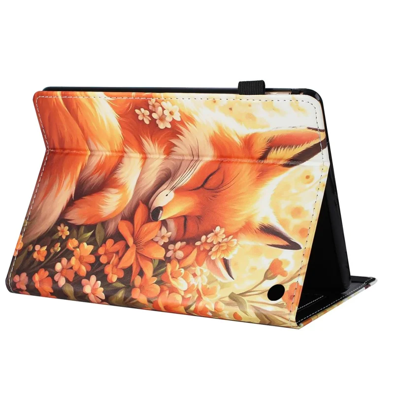 Tablet Case For Amazon Fire HD 8 (2024) / (2022) / (2020) Pattern Leather Cover with Auto Sleep / Wake, Card Holder - White Wolf