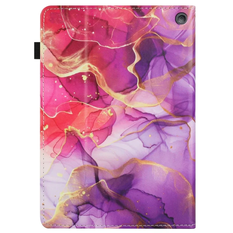 Tablet Case For Amazon Fire HD 10 (2021) / HD 10 Plus (2021) Pattern Leather Cover with Auto Sleep / Wake, Card Holder - Pink Gold Marble