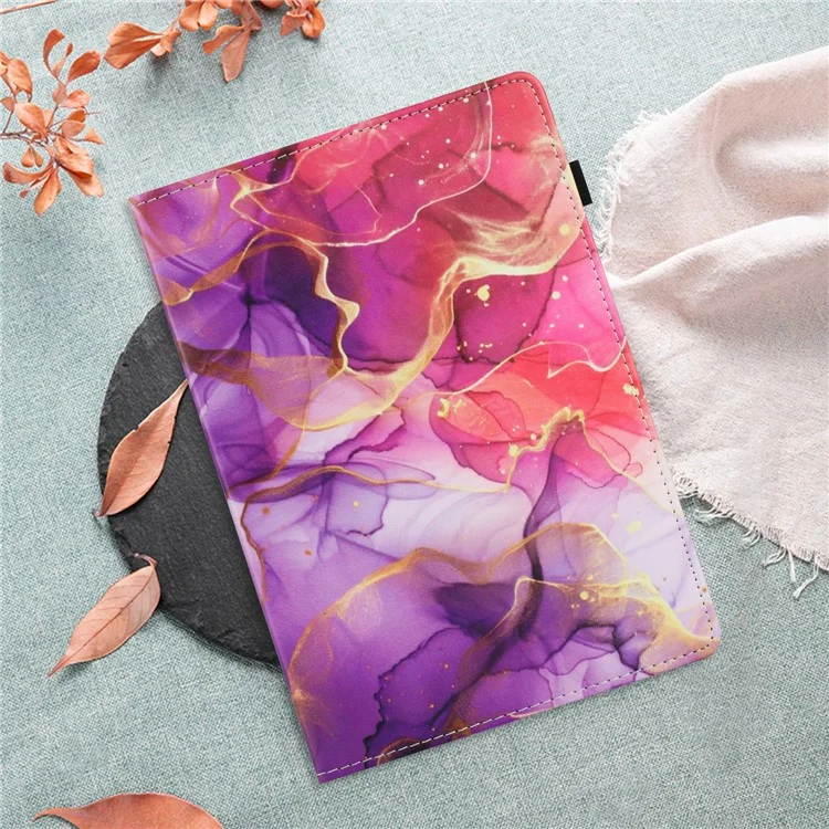 Capa para o Amazon Kindle Youth Edition 2022 com padrão de couro, tampa de tablet com função de ativar/desativar automaticamente, porta-cartões - Flor de Raposa