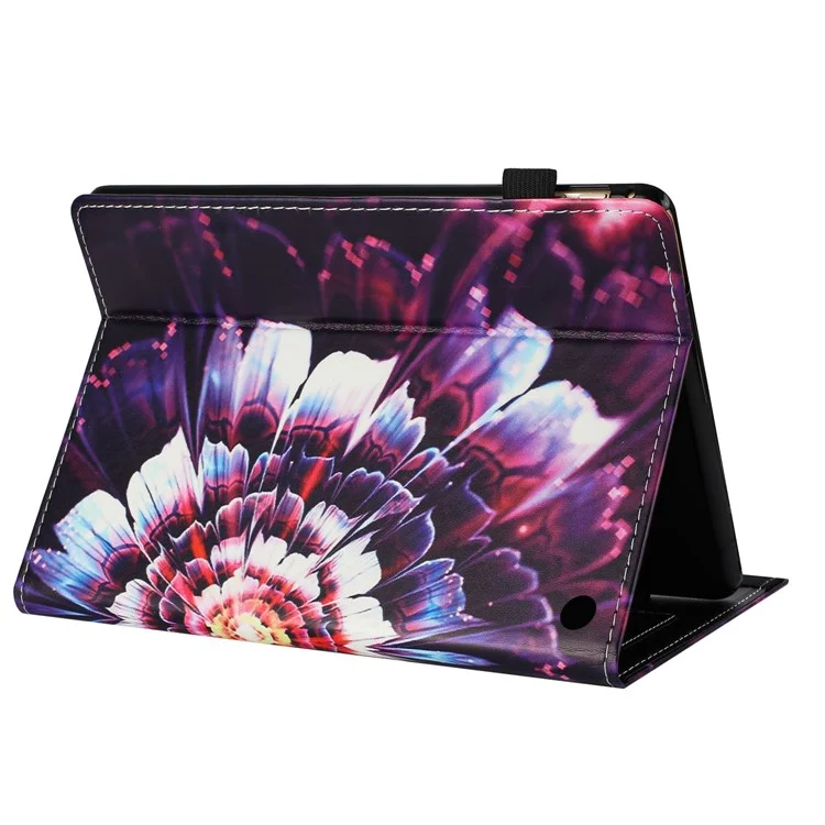 Für Amazon Kindle Fire Max 11 2023 Case Muster Leder Tablet Cover mit Auto Sleep / Wake, Kartenfach - Blume Fuchs