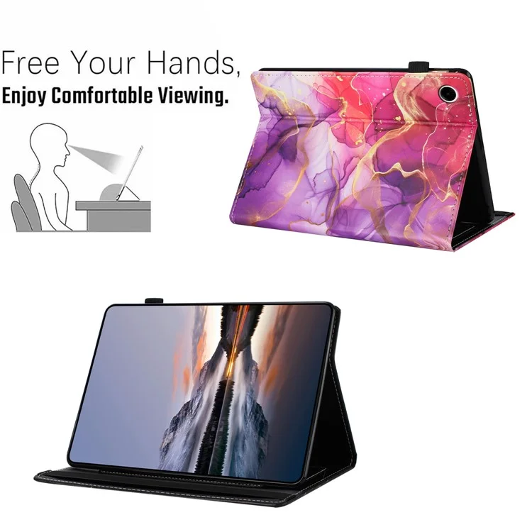 Чехол-обложка для планшета Lenovo Tab M10 Plus (3-го поколения) с автоматическим режимом сна/пробуждения, держателем для карт - Flower Fox