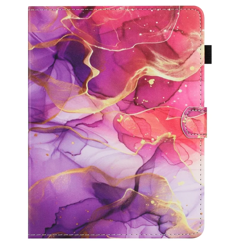 Universal 10-inch Tablet Case Pattern Leather Cover with Auto Sleep / Wake, Card Holder - Pink Gold Marble