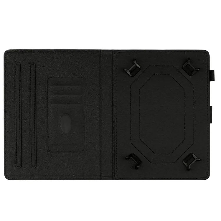 Universal 7-inch Tablet Case Pattern Leather Cover with Auto Sleep / Wake, Card Holder - Flower Fox
