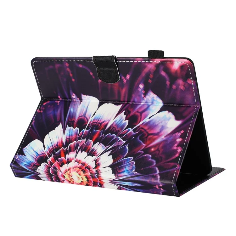 Universal 7-inch Tablet Case Pattern Leather Cover with Auto Sleep / Wake, Card Holder - Flower Fox