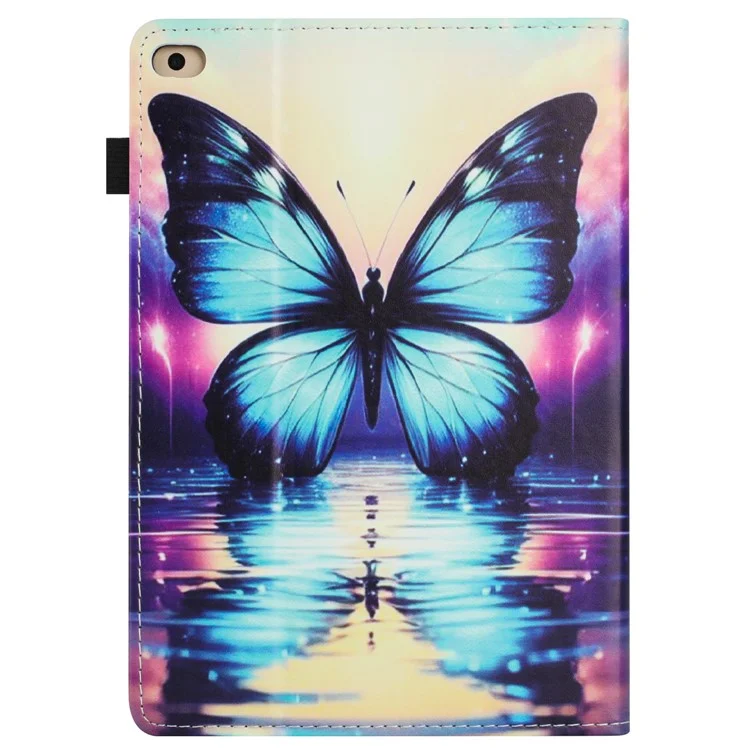 Funda para Tablet para iPad de 9.7 pulgadas (2018) / (2017) / iPad Air 2 / Air (2013) Cubierta de cuero con estampado, con función de suspensión/activación automática, bolsillo para tarjetas - Flor de zorro