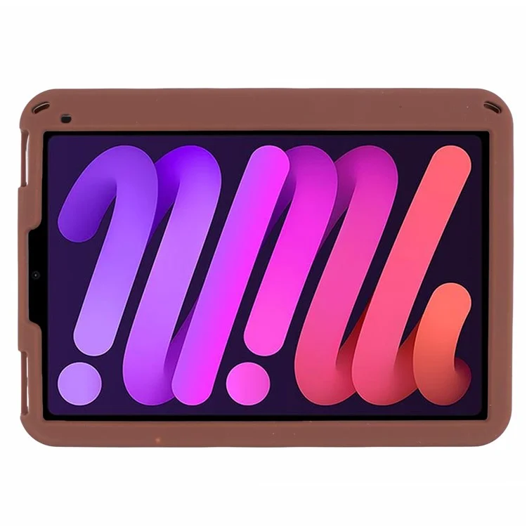 For iPad mini (2024) / mini (2021) Silicone Case Bear Kickstand Tulip Tablet Cover