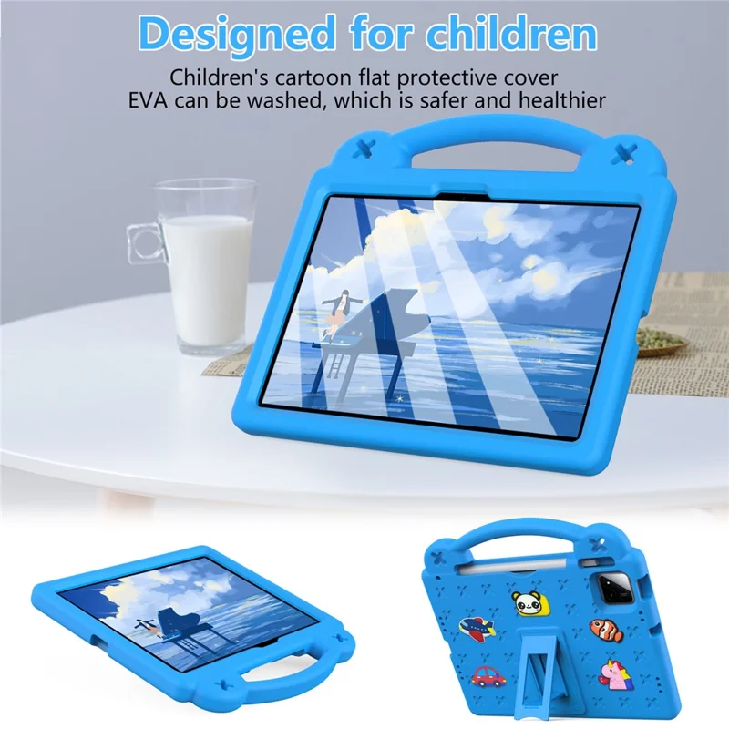 For Xiaomi Pad 7 Pro  /  Pad 7 Case Kids EVA Tablet Cover - Sky Blue