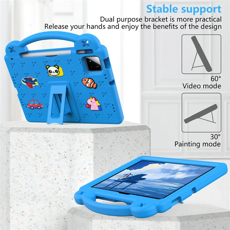 For Xiaomi Pad 7 Pro  /  Pad 7 Case Kids EVA Tablet Cover - Sky Blue