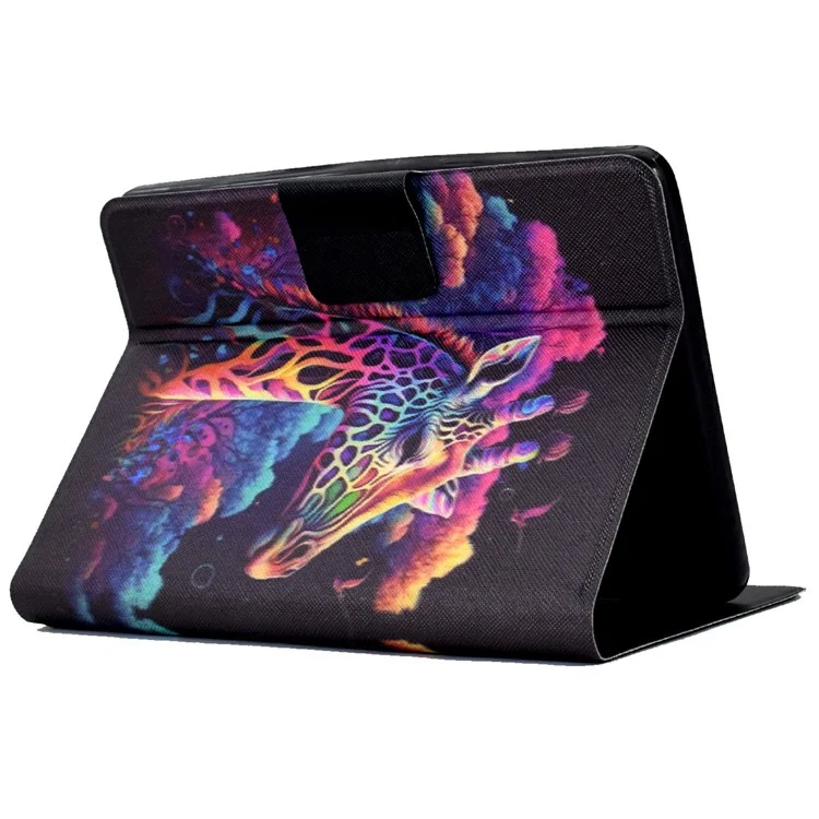 For Amazon Kindle Paperwhite (2024) Case Stand Pattern Printed Leather Cover - Giraffe