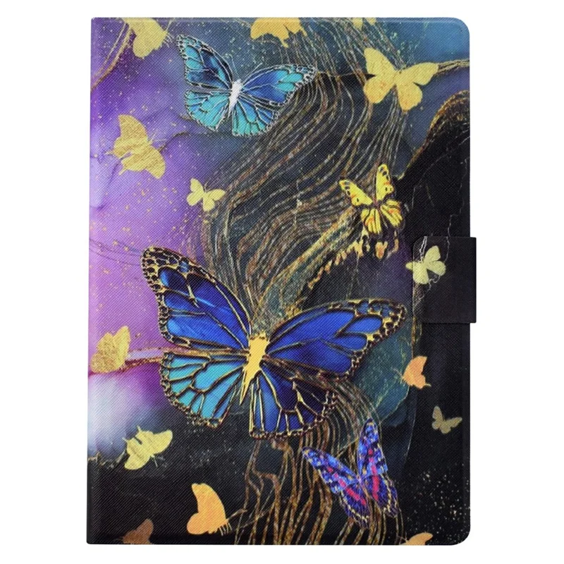 For Amazon Kindle Paperwhite (2024) Case Pattern Print Leather E-Reader Cover - Golden Butterflies