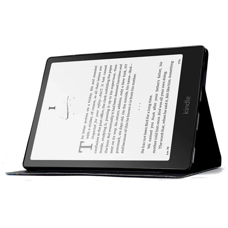 For Amazon Kindle Paperwhite (2024) Case Card Holder Pattern Print Leather Cover - Petal