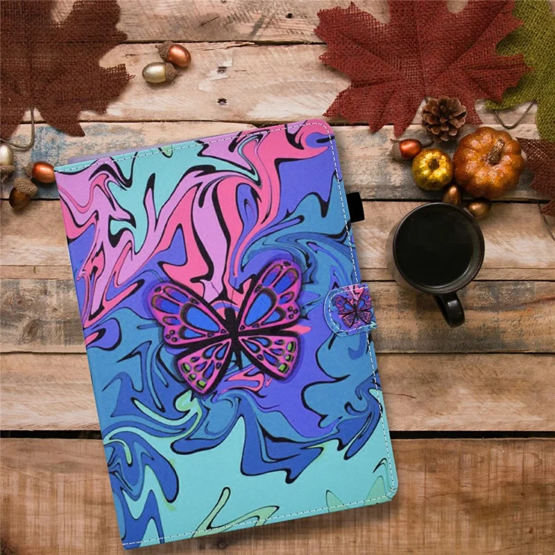 For Amazon Kindle Paperwhite (2024) Case Card Holder Stand Pattern Printing Leather Cover - Butterfly