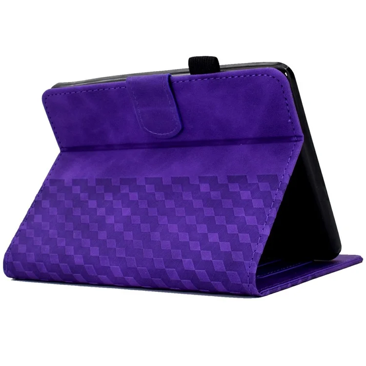 Capa para Amazon Kindle Paperwhite (2024) com slots para cartões, cobertura de couro para e-reader com padrão geométrico - Roxo