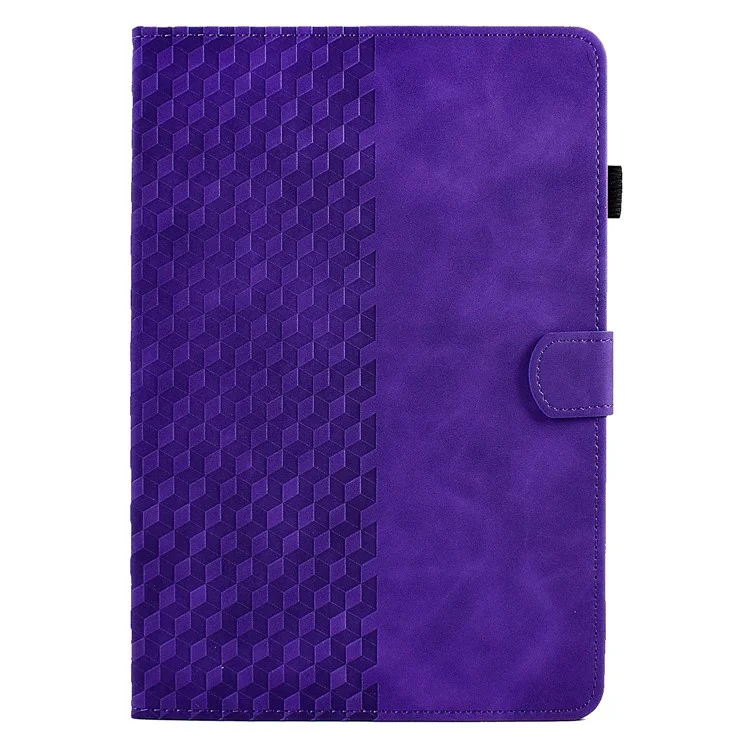 Capa para Amazon Kindle Paperwhite (2024) com slots para cartões, cobertura de couro para e-reader com padrão geométrico - Roxo
