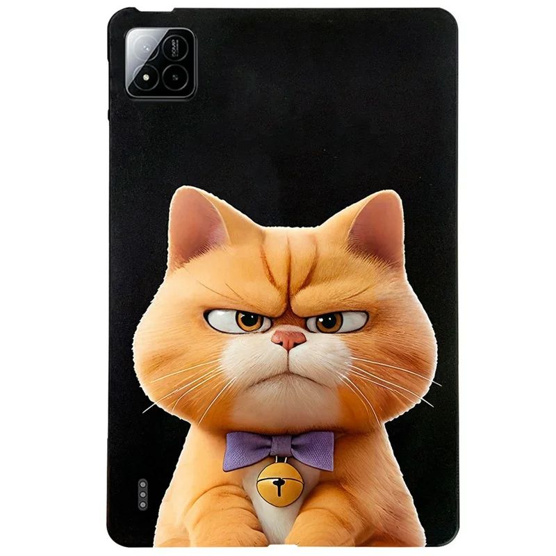 For Xiaomi Poco Pad X1 / Pad 8 Pro / Pad 8 / Pad 7 Pro / Pad 7 Case Pattern Printing Slim TPU Tablet Protective Cover - Garfield Cat