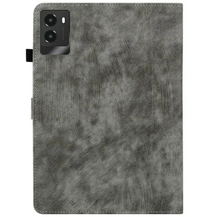 For Lenovo Legion Y700 (2025) Cases Tiger Imprint Anti-Scratch PU Leather Tablet Cover - Grey