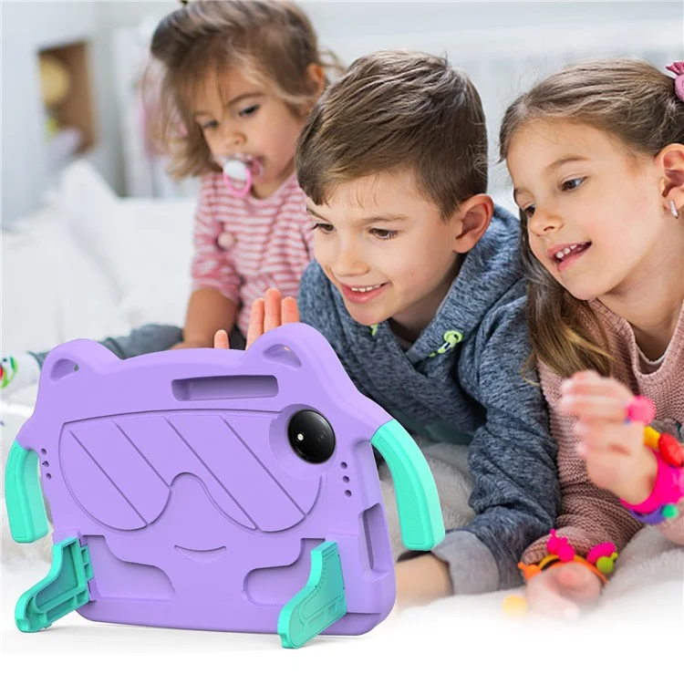Capa para Xiaomi Redmi Pad SE 4G 8,7 polegadas / TCL Tab 8 Gen 2 EVA + PC com suporte dobrável - Roxo