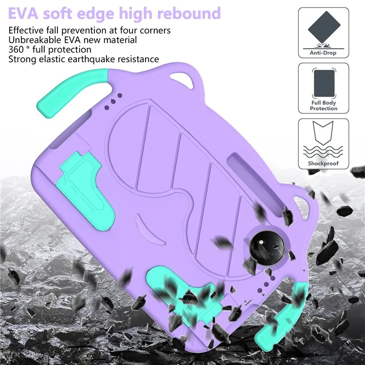 Capa para Xiaomi Redmi Pad SE 4G 8,7 polegadas / TCL Tab 8 Gen 2 EVA + PC com suporte dobrável - Roxo