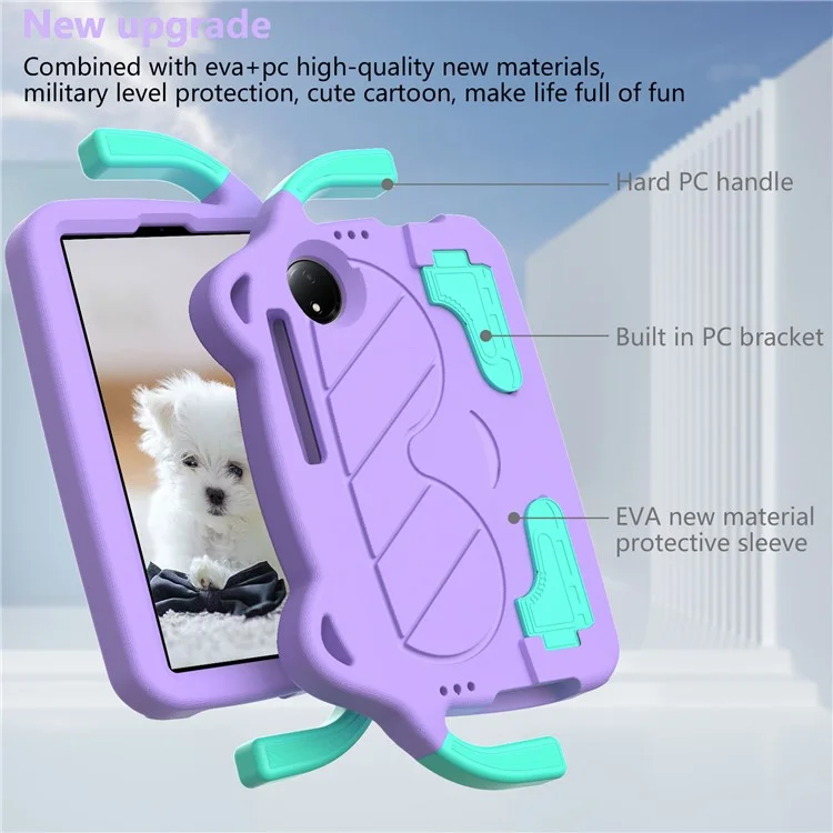Capa para Xiaomi Redmi Pad SE 4G 8,7 polegadas / TCL Tab 8 Gen 2 EVA + PC com suporte dobrável - Roxo