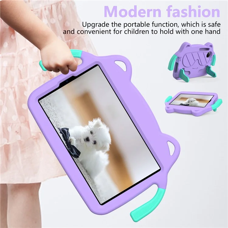 Capa para Xiaomi Redmi Pad SE 4G 8,7 polegadas / TCL Tab 8 Gen 2 EVA + PC com suporte dobrável - Roxo