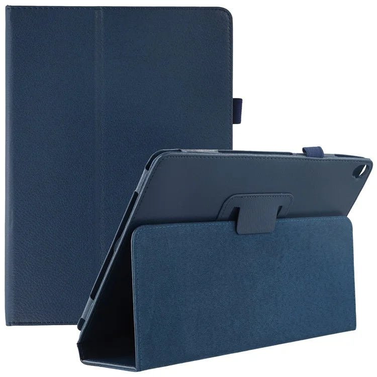 Funda para tablet para iPad 10.2 (2021) / (2020) / (2019) Textura de litchi Cubierta de piel plegable - Azul oscuro