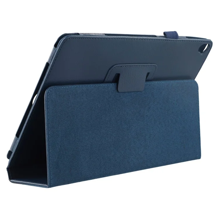 Funda para tablet para iPad 10.2 (2021) / (2020) / (2019) Textura de litchi Cubierta de piel plegable - Azul oscuro