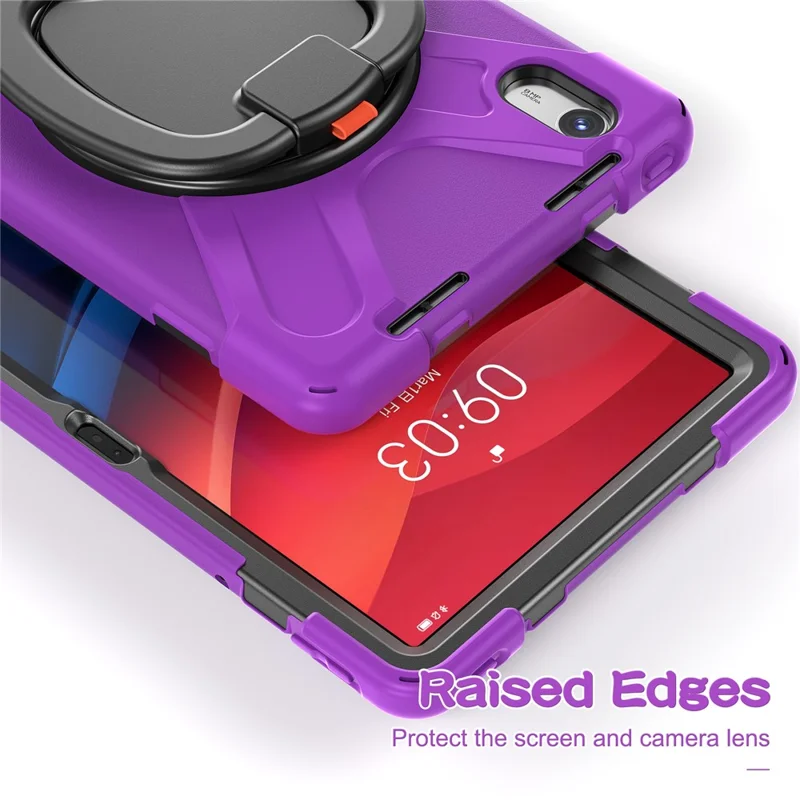 Kickstand Tablet Case for Lenovo Tab Pad 11 (2025) / M11 / K11 / Xiaoxin Pad 11 2024 / Zhaoyang K10 Back Cover with Shoulder Strap - Purple