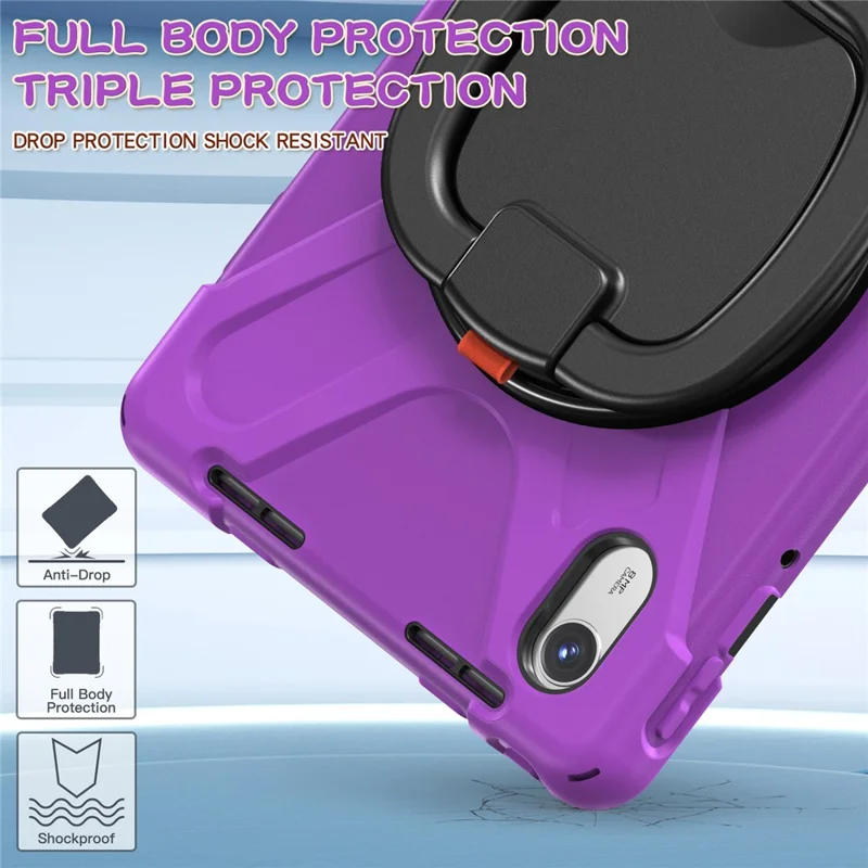 Kickstand Tablet Case for Lenovo Tab Pad 11 (2025) / M11 / K11 / Xiaoxin Pad 11 2024 / Zhaoyang K10 Back Cover with Shoulder Strap - Purple