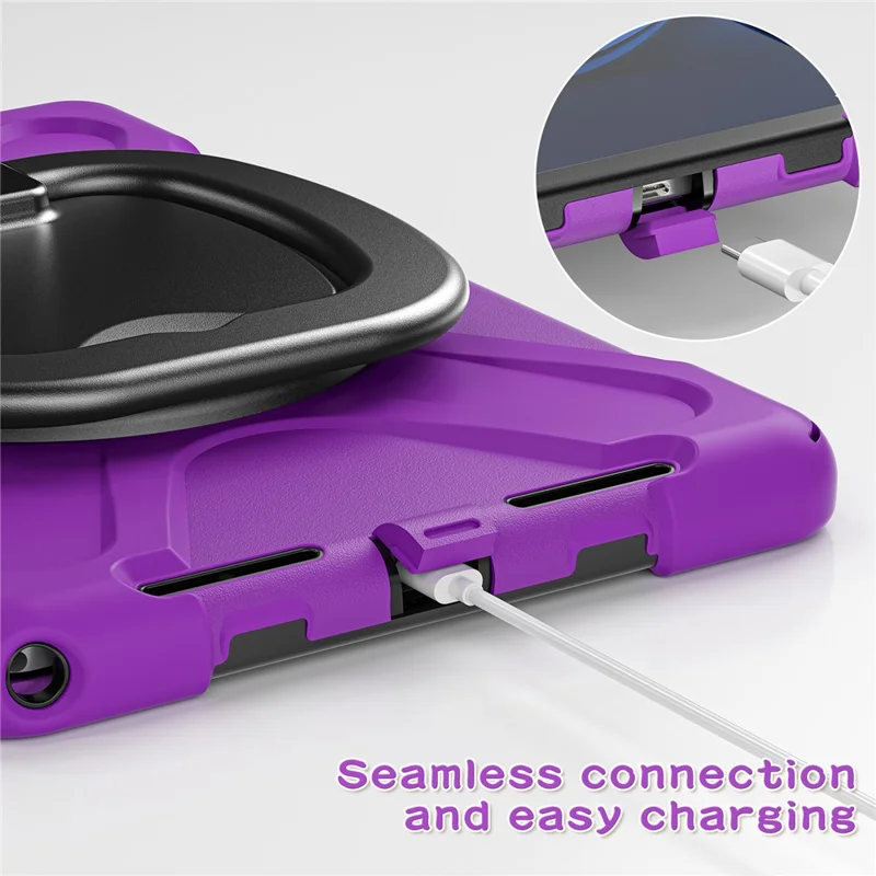 Kickstand Tablet Case for Lenovo Tab Pad 11 (2025) / M11 / K11 / Xiaoxin Pad 11 2024 / Zhaoyang K10 Back Cover with Shoulder Strap - Purple