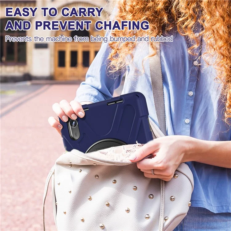 Kickstand Tablet Case for Lenovo Tab M11 TB-330FU 331FC / Tab K11 TB-330XU / Xiaoxin Pad 11 2024 TPU PC Silicone Cover - Navy Blue