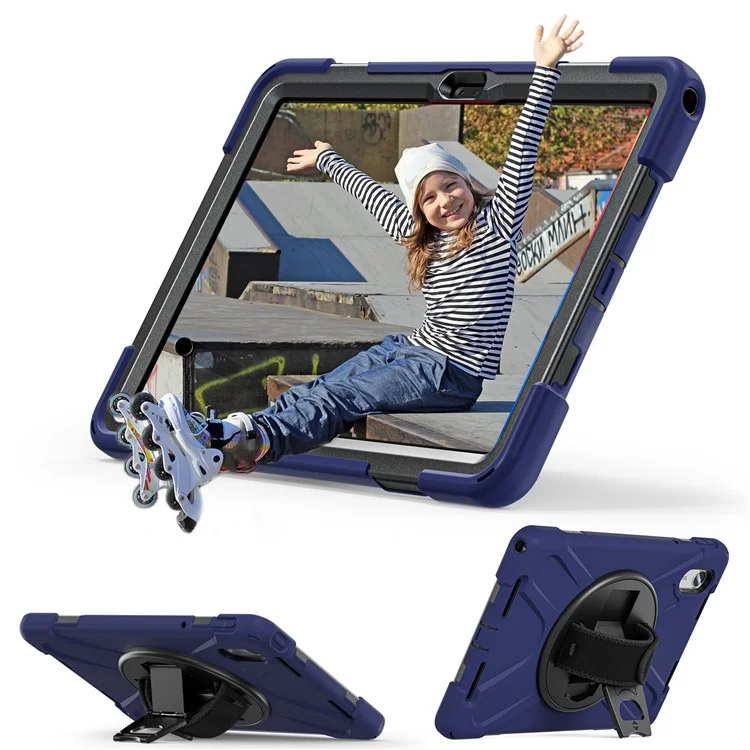 Kickstand Tablet Case for Lenovo Tab M11 TB-330FU 331FC / Tab K11 TB-330XU / Xiaoxin Pad 11 2024 TPU PC Silicone Cover - Navy Blue