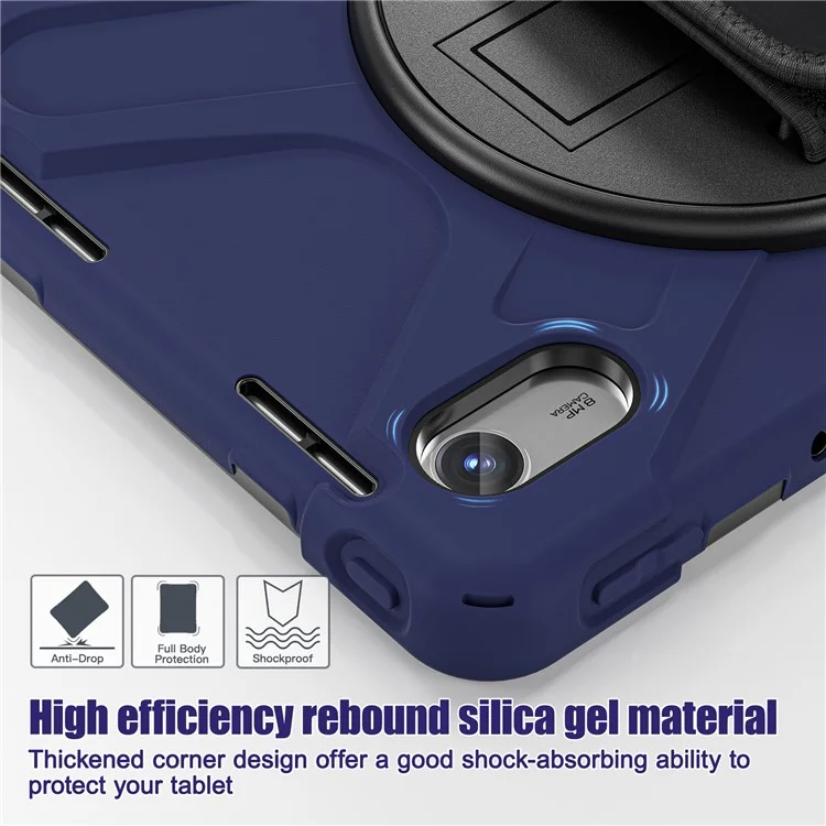 Kickstand Tablet Case for Lenovo Tab M11 TB-330FU 331FC / Tab K11 TB-330XU / Xiaoxin Pad 11 2024 TPU PC Silicone Cover - Navy Blue
