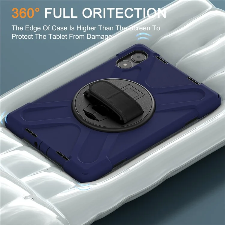 Étui pour tablette avec bandoulière pour Xiaomi Redmi Pad Pro 5G / Redmi Pad Pro / Poco Pad 5G / 4G avec support - Bleu marine