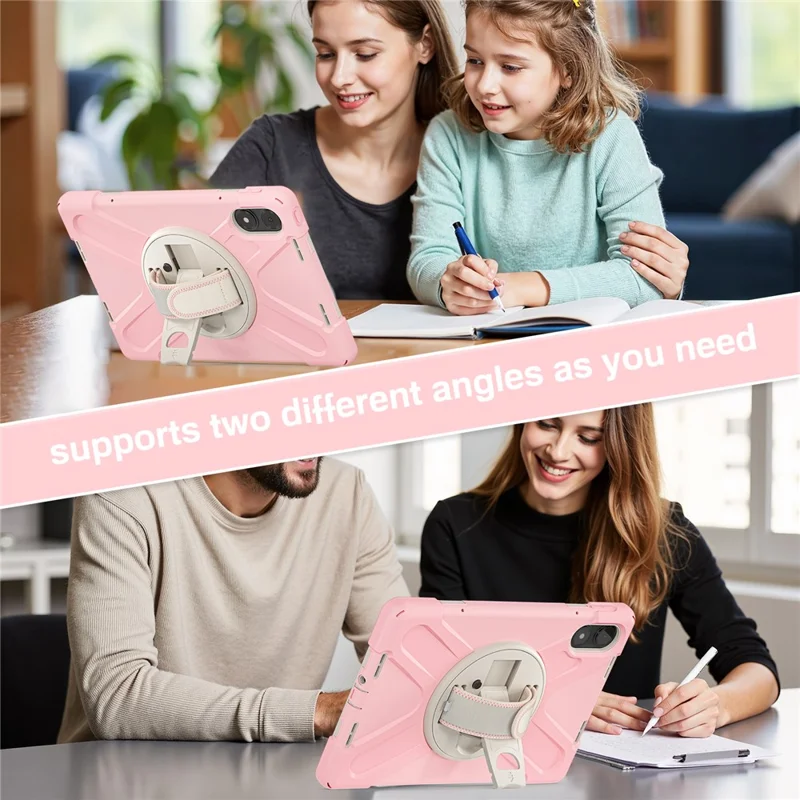 Tablet Case with Shoulder Strap for Xiaomi Redmi Pad Pro 5G / Redmi Pad Pro / Poco Pad 5G / 4G Kickstand Cover - Pink