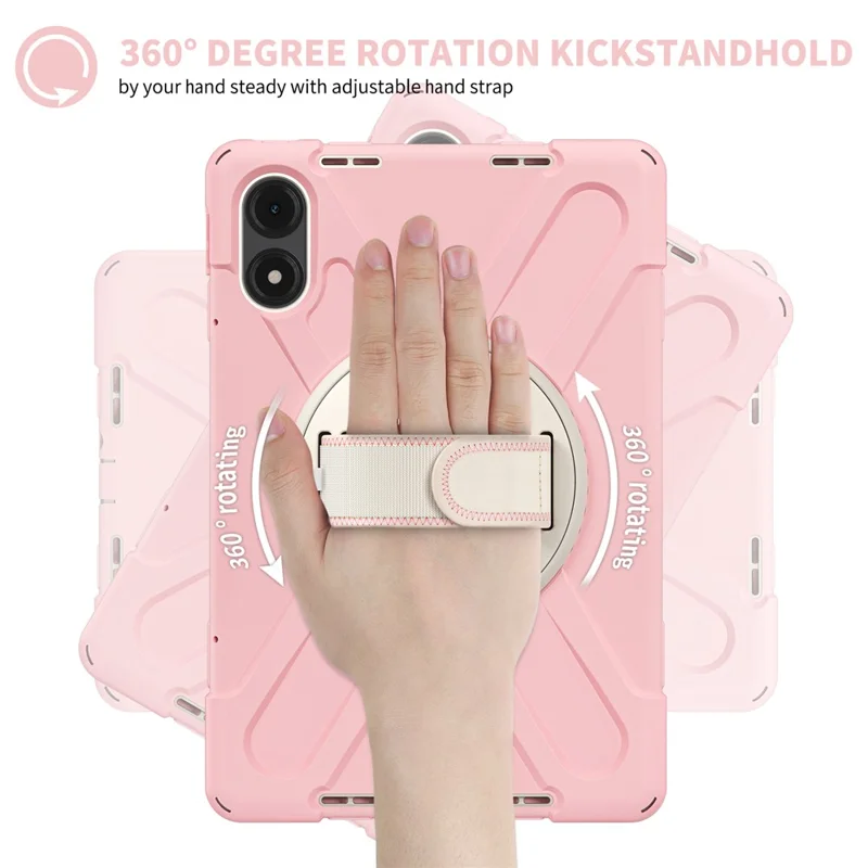 Tablet Case with Shoulder Strap for Xiaomi Redmi Pad Pro 5G / Redmi Pad Pro / Poco Pad 5G / 4G Kickstand Cover - Pink