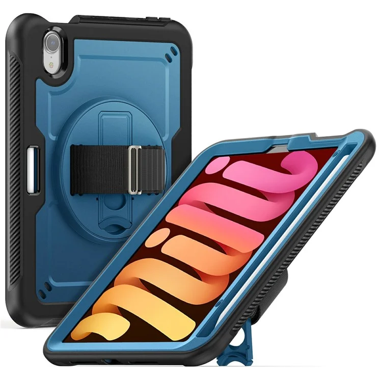 Чехол для iPad mini (2024) / (2021) совместимый с MagSafe, с подставкой, из поликарбоната и ТПУ - темно-синий