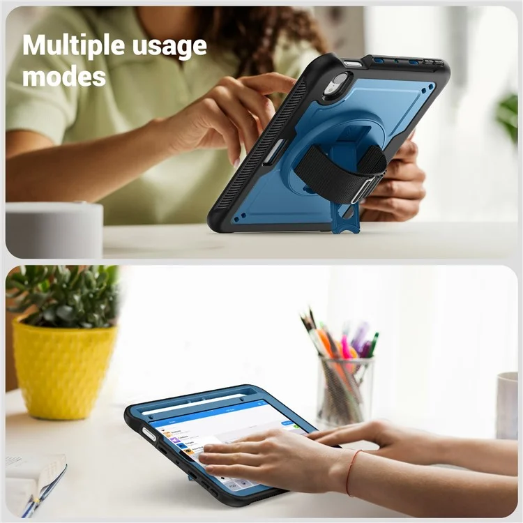 Чехол для iPad mini (2024) / (2021) совместимый с MagSafe, с подставкой, из поликарбоната и ТПУ - темно-синий