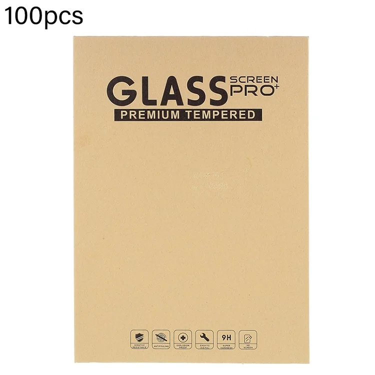 100Pcs Kraft Paper Packaging Box for 4-7 Inch Phones Tempered Glass Screen Protector, Size: 18 x 10 x 1cm