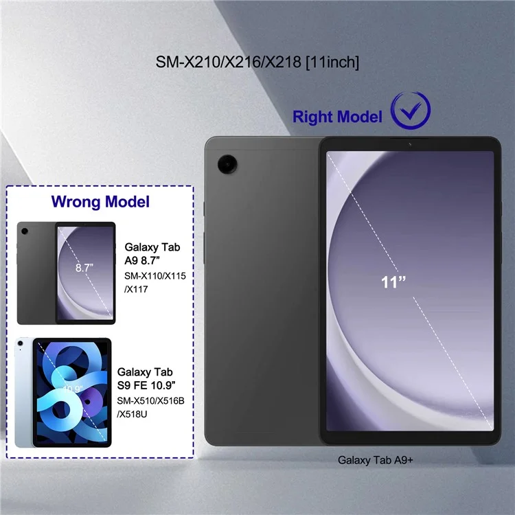 Für Samsung Galaxy Tab A9+ Hülle mit Handgriff Ständer PC + Silikon Tablet Cover - Regenbogen