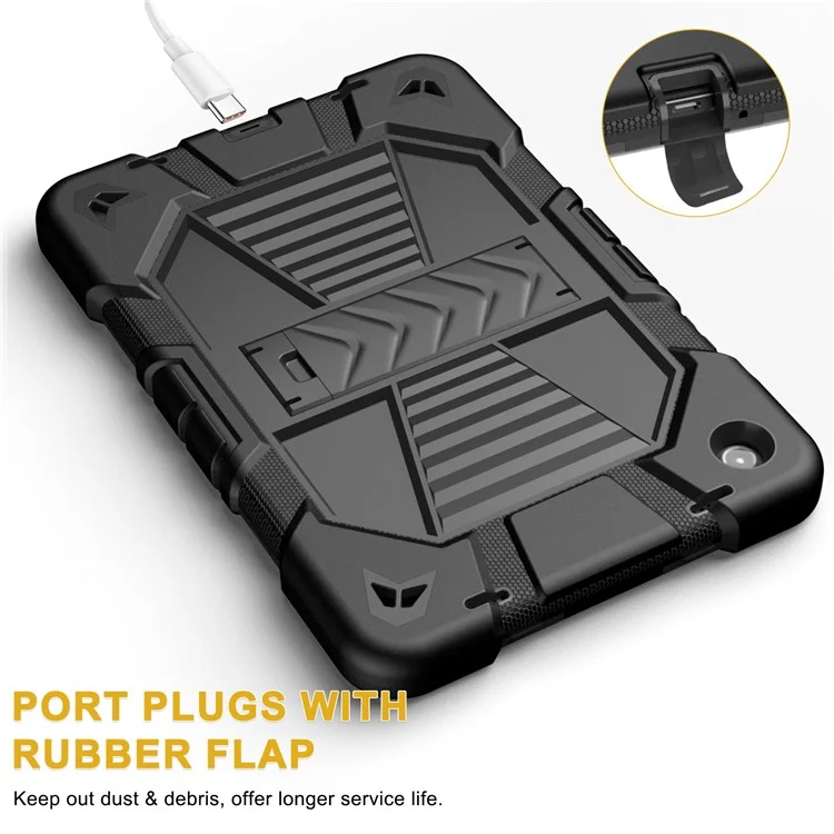 Capa para tablet Samsung Galaxy Tab A9+ com suporte, proteção de PC + silicone à prova de choques - Arco-íris