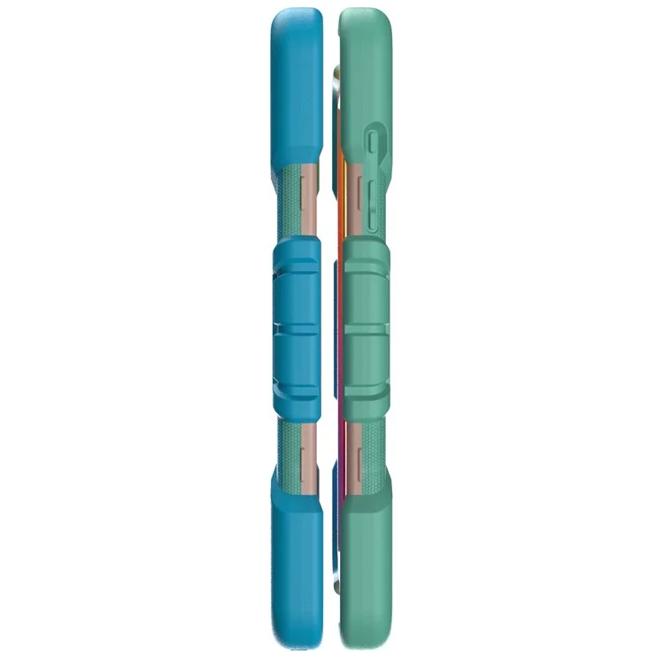Capa para tablet Samsung Galaxy Tab A9+ com suporte, proteção de PC + silicone à prova de choques - Arco-íris